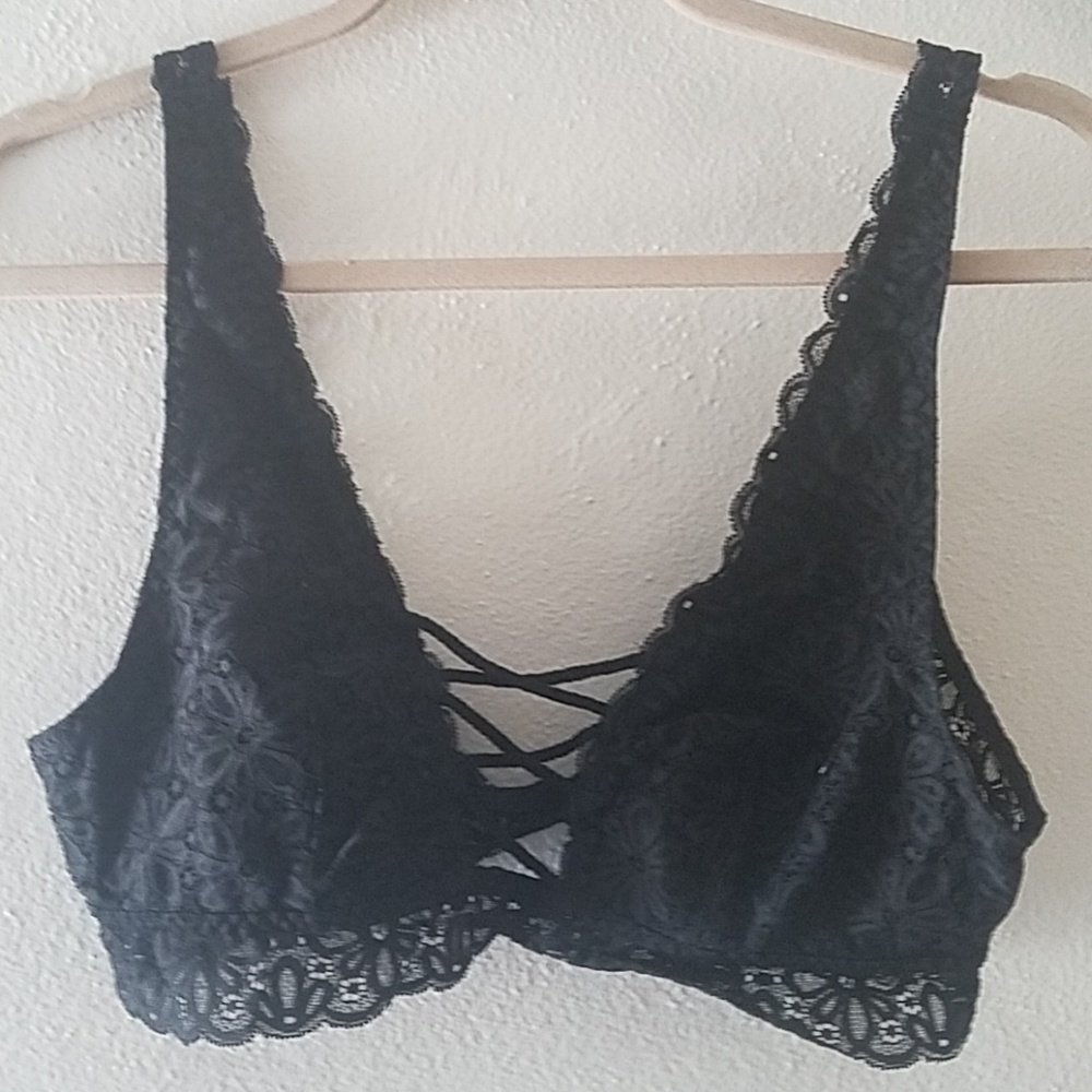 Black lace bralette